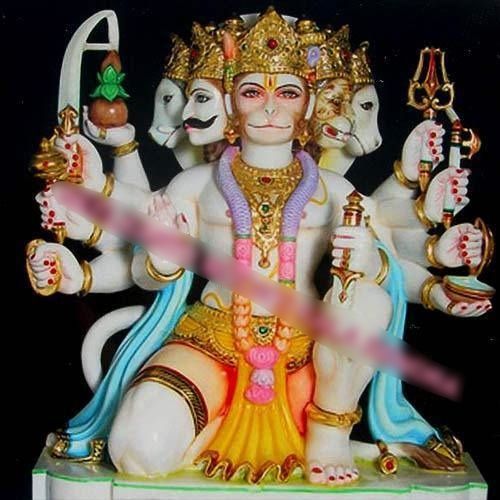 marble panchmukhi bajrangi hanuman