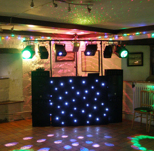 Kitty Party - 6ft x 4ft Black DJ System, Mobile DJ, LED Lights, Portable Sound
