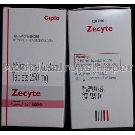 Zecyte Tablets - 250 mg Abiraterone Acetate Pack of 120 Tabs | Prostate Cancer Androgen Reduction Cancer Treatment