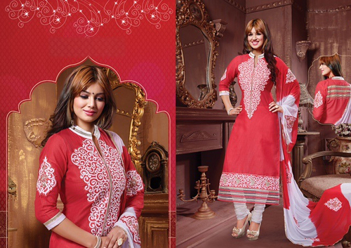 Red color designer salwar kameez
