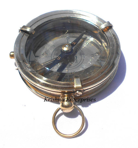 Open Face Compass - Brass, 2 Inch, Polished Finish | Nautical Style, Accurate Readings