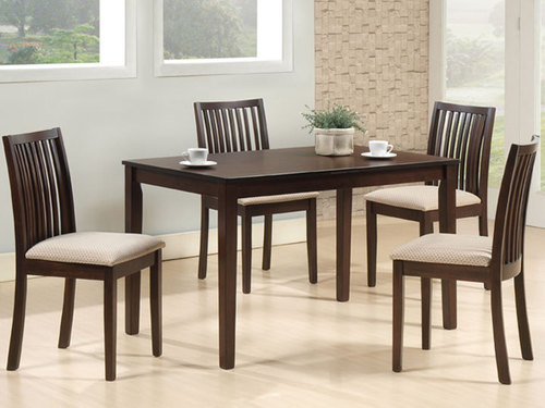 Dining Table - Wood, 4 Seater, Dark Brown | Durable, Termite Free, Smooth Finish, Elegant Design, Heavy Load Capacity, Easy Assembly