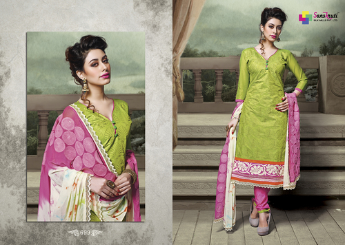 LADIES WEAR COTTON PRINTED SALWAR KAMEEZ.