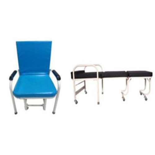 Attendant Bed Cum Chair - Color: Blue