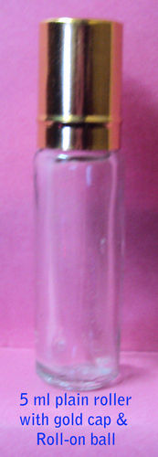 Transparent Colors Plain Roller Glass Bottle