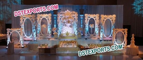Beautiful Wedding Stage Backdrop Screens - Wood Fiber Material, White Color, Variable Dimensions | Elegant Design, Durable, Easy Assembly, Customizable Options