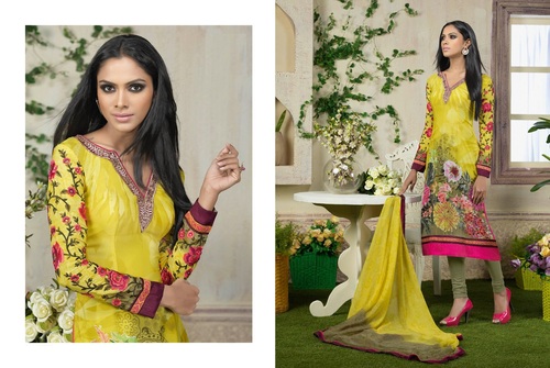 Fancy straight salwar kameez