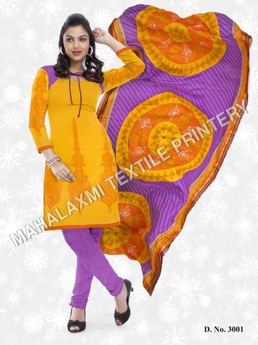 Yellow And Purple Pure Cotton Suit Collection