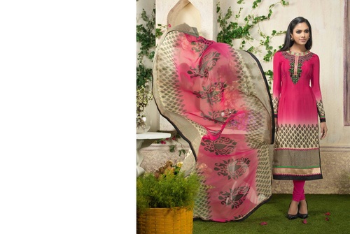 Pink Suit Semi Stitch Fabric