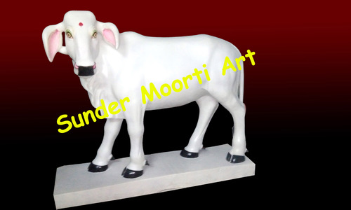 Durable Marble Baby Cow Statue
