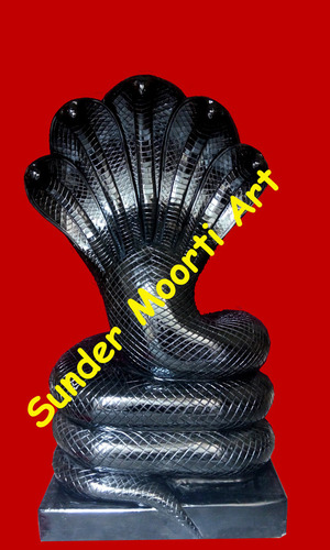 Black Marble Naag Devta Statue