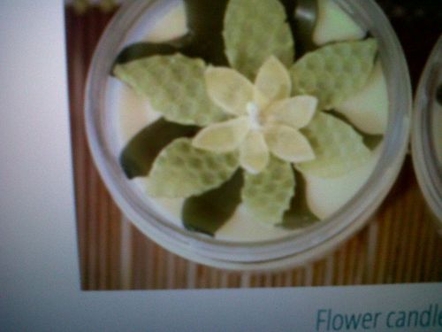 Jar Wax Candle with Floral Arrangement
