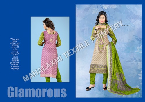 Multicolor Indian Ethnic Wear Cotton Salwar Kameez
