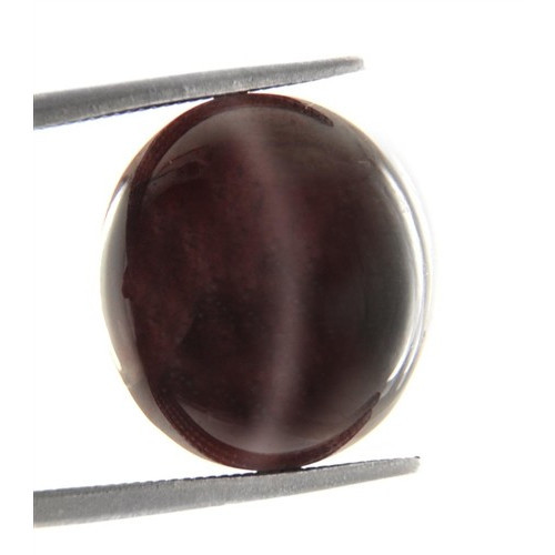 Natural Cat's Eye Gemstone In India - 14.33 Ct, 14.93x13.31x9.34 mm, Dark Brown Oval Cabochon, Sri Lankan Origin, Astrological Use