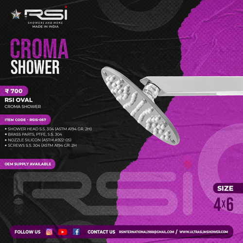 CROMA SHOWER OVAL 4''X6''