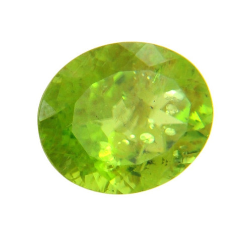 7.08 Ct IGLI Certified Oval Mixed Cut Peridot Gemstone
