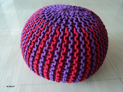 Hand Knitted Pouf