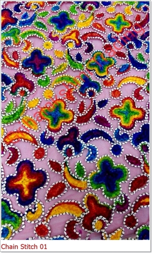 Chain Stitch Embroidery Fabric