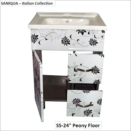 Stainless Steel Peony 55 - 600X460X800 MM, White | Floor Mounted, Rust Free, Spacious Storage, Elegant Design