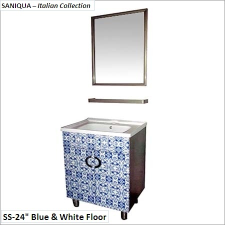 Stainless Steel white blue floor