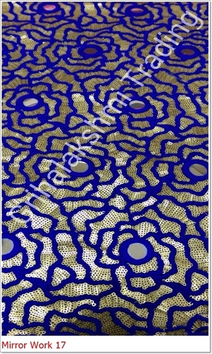 Fancy Mirror Work Fabric