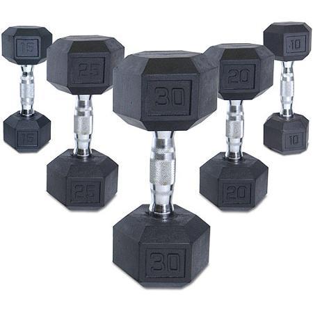 Rubberized Hexagonal Dumbbell