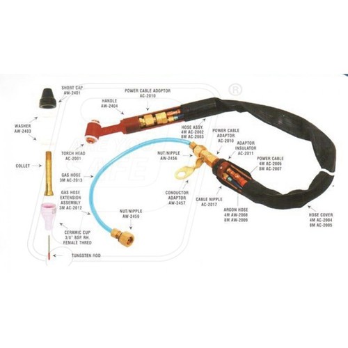 ARGON ARC WELDING TORCH AIR COOLED ACD/300/8M
