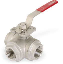 I.C 304/316 3 Way Screwed Ends Ball Valve