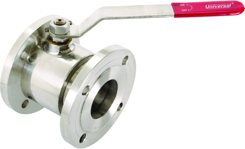 SS BALL TYPE FLUSH BOTTOM VALVE FLANGED ENDS