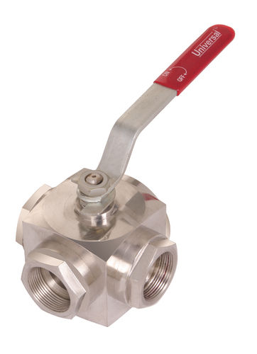 S.s 3 Way Screwed Ends Ball Valve Application: Industrial