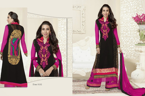 Black And Pink Palazzo Salwar Kameez