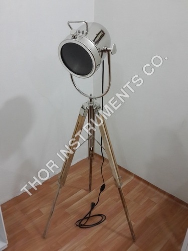 Collectible  Studio Lamp Spot Searchlight With Wooden Tripod Stand