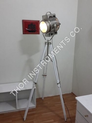 Home Decorative Spotlight W/ White Antique Tripod Vintage Retro Light