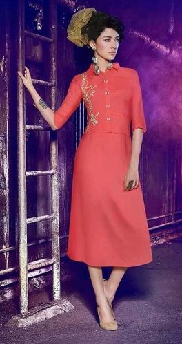 Peach Lovely Party Wear Kurti