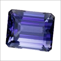 Iolite Cutstone - Iolite, Emerald Cut, Purple | Deep Color, High Clarity, Durable Gemstone