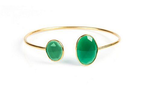 Fashion Green Onyx Gemstone Bracelete