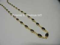 Gold Plated Bezel Set Black Onyx Necklace Selling Per Piece 
