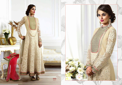 White New Fashion Anarkali Suit