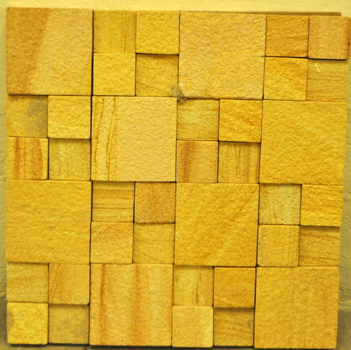 Mosaic Tile - Sandstone, 10mm Thick, Square, Yellow | Durable, Aesthetic, Versatile, Easy Installation, Natural Finish