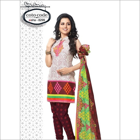 Multi Color Aisha Cotton Dress Material