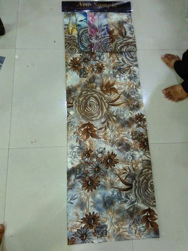 Poly leon all over print with heramoti work 58"