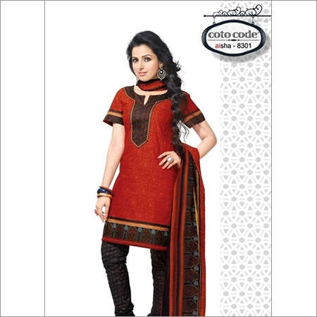 Multi Color Aisha Cotton Dress Material