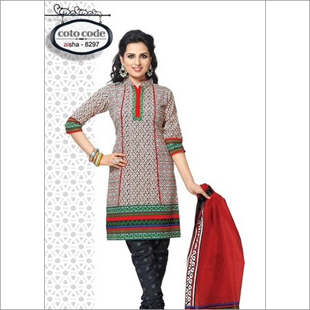 Multi Color Aisha Cotton Dress Material