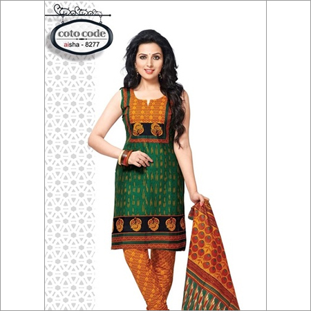 Stylish Cotton Dress Material - Cotton Silk Blend, 2.20 Meters Each for Top, Bottom, and Dupatta, Multi-Color Printed Design | Breathable, Quick Dry, Rich Colors, Designer Look, Colorfastness