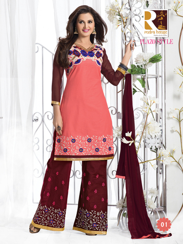 PEACH PRINTED SALWAR KAMEEZ