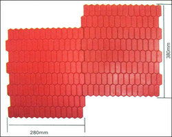 Ikon Paving Tile - Plastic 200mm x 200mm Red, Durable Easy Install Weatherproof