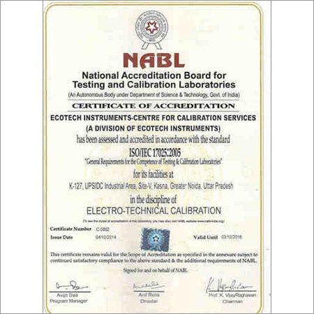 Calibration under NABL