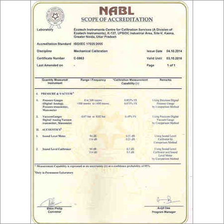 Calibration under NABL