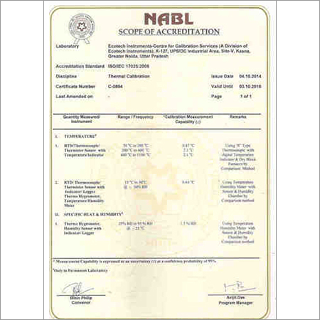 Calibration under NABL