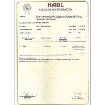 Calibration under NABL Calibration under NABL